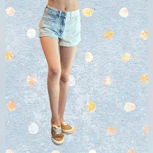 Pac Sun Split Denim Shorts